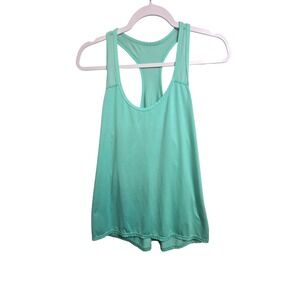 Xersion Tank Top Womens Large Teal Racerback Mesh Back Activewear Workout Tank